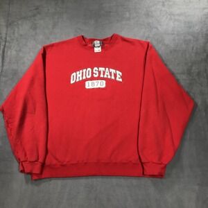 Ohio State Buckeyes Sweatshirt Men's XL Red Crew Neck Vintage J. America